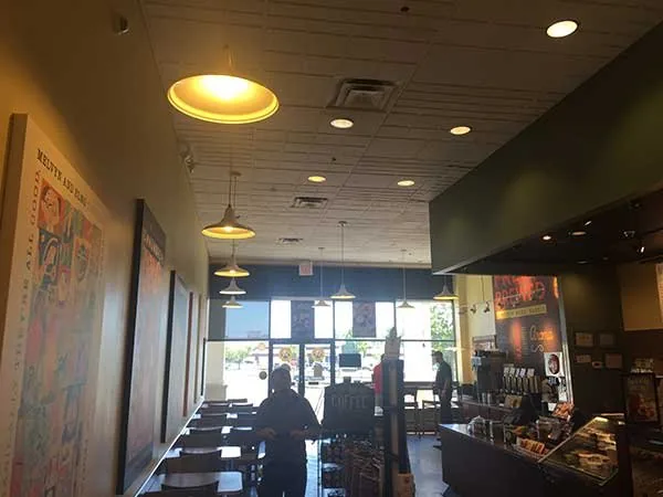 Cafe recessed ceiling lighting by Elite Electric